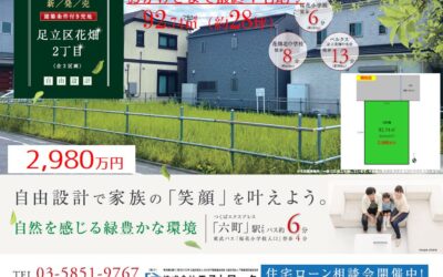 建築条件付売地（足立区花畑２丁目土地のご紹介）