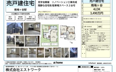 【売買】川口市 朝日6丁目（南鳩ヶ谷駅）中古戸建 2階建